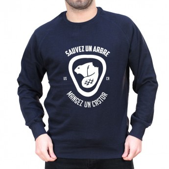 Sauvez un arbre mangez un castor - Sweat Homme