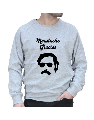 Moustache Gracias Pablo - Sweat Homme