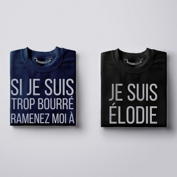 Sweat Couple – Si je suis trop bourré ? Sweat Duo Personnalisable Couple Sweat Homme