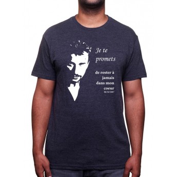 je te promet - Tshirt Johnny Halliday Homme