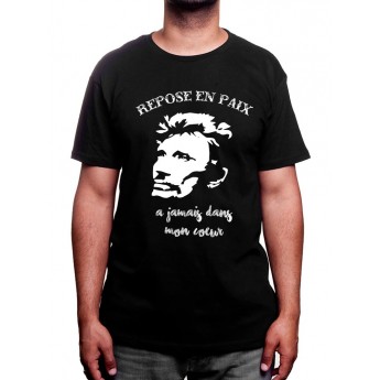 Repose en paix - Tshirt Johnny Halliday Homme