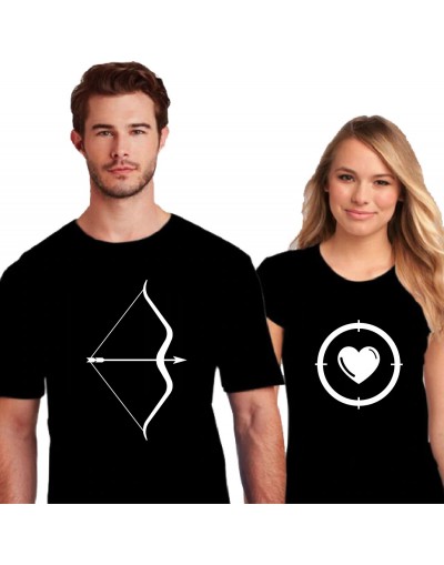 Tshirt Couple – Arc et Cible – Shirtizz Couple