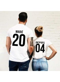 Tshirt Couple – Marié depuis – Shirtizz Couple