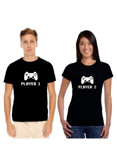 Tshirt Couple – Player 1 et 2 – Shirtizz Couple