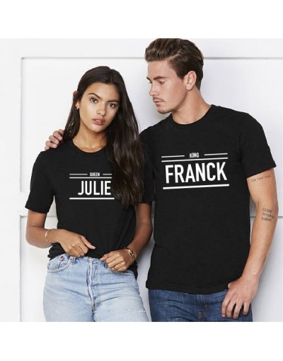 King Queen Name ? Tshirt Personnalisable Duo pour Couple Couple