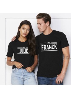 King Queen Name ? Tshirt Personnalisable Duo pour Couple Couple