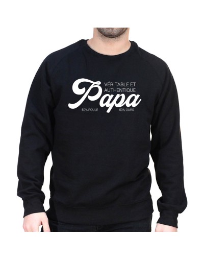 Papa Authentique - Sweat col rond (Crewneck) Sweat Homme