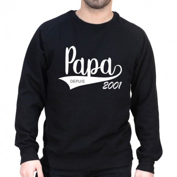 Papa depuis - Sweat col rond (Crewneck) Sweat Homme