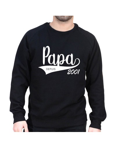 Papa depuis - Sweat col rond (Crewneck) Sweat Homme