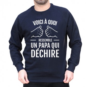 Un Papa qui déchire - Sweat col rond (Crewneck) Sweat Homme