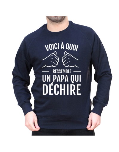 Un Papa qui déchire - Sweat col rond (Crewneck) Sweat Homme