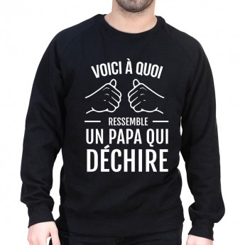 Un Papa qui déchire - Sweat col rond (Crewneck) Sweat Homme