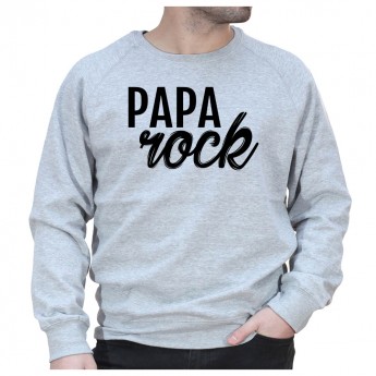 Papa Rock - Sweat col rond (Crewneck) Sweat Homme