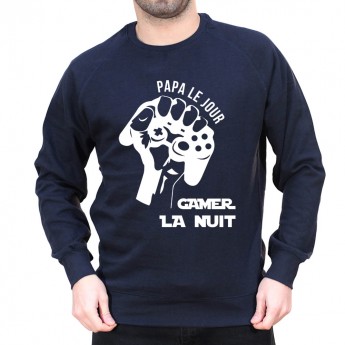 Papa le jour - Sweat col rond (Crewneck) Sweat Homme