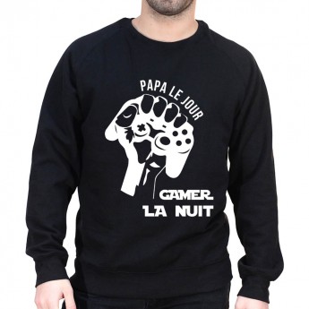 Papa le jour - Sweat col rond (Crewneck) Sweat Homme