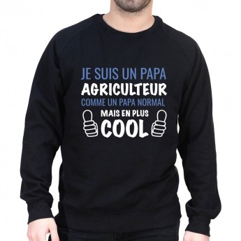 Je suis un papa agriculteur - Sweat col rond (Crewneck) Humour Agriculteur Sweat Homme