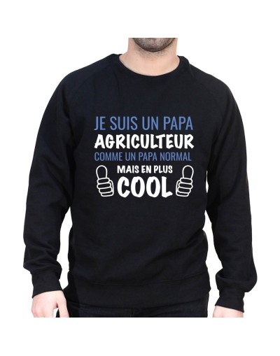 Je suis un papa agriculteur - Sweat col rond (Crewneck) Humour Agriculteur Sweat Homme