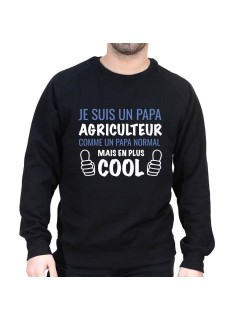 Je suis un papa agriculteur - Sweat col rond (Crewneck) Humour Agriculteur Sweat Homme