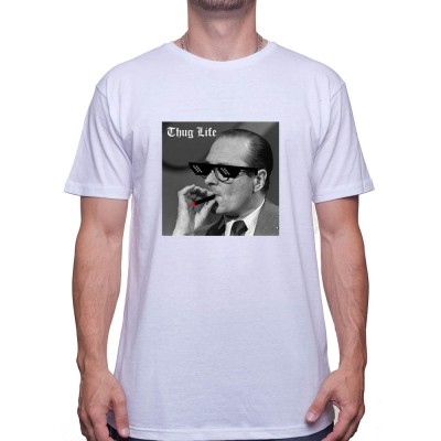 Jacques Chirac Fume Thug LIFE T-shirt Homme