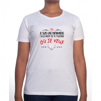 Je suis un infirmiere je suis autoriser a te toucher ici - Tshirt Femme Infirmière Tshirt femme Infirmière