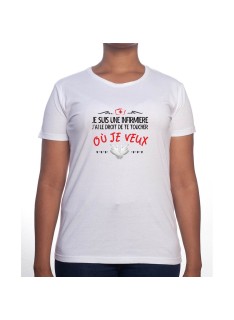 Je suis un infirmiere je suis autoriser a te toucher ici - Tshirt Femme Infirmière Tshirt femme Infirmière