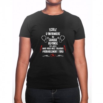 Toutes les réponses sont justes mais tu as surement tord - Tshirt Femme Infirmière Tshirt femme Infirmière