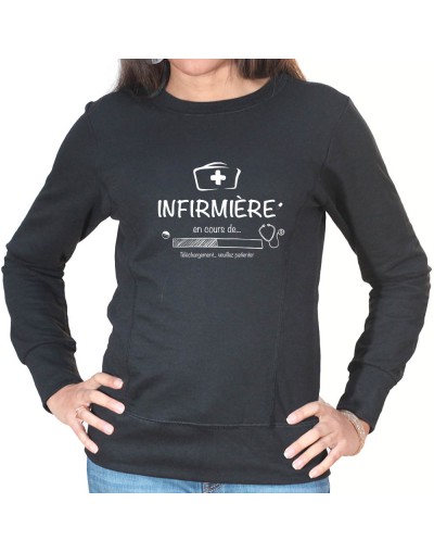 Infirmiere in progress - Sweat Femme Infirmière Sweat crewneck femme Infirmière