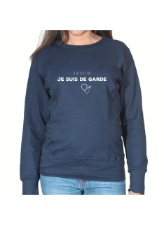 je peux pas je suis de garde - Sweat Femme Infirmière Sweat crewneck femme Infirmière