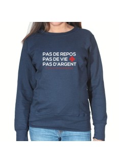 No sleep no life no money - Sweat Femme Infirmière Sweat crewneck femme Infirmière