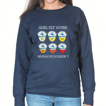 Quel est ton niveau de douleur - Sweat Femme Infirmière Sweat crewneck femme Infirmière