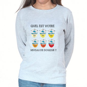 Quel est ton niveau de douleur - Sweat Femme Infirmière Sweat crewneck femme Infirmière