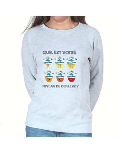 Quel est ton niveau de douleur - Sweat Femme Infirmière Sweat crewneck femme Infirmière