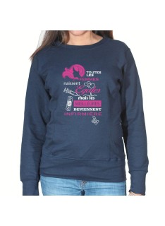 toutes les femmes naissent egaux meilleures infirmiere - Sweat Femme Infirmière Sweat crewneck femme Infirmière