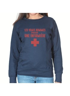 Vrais hommes marient une infirmière - Sweat Femme Infirmière Sweat crewneck femme Infirmière