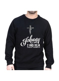 Anniversaire mort Johnny Déjà 2 ans - Sweat Crewneck Homme Johnny Sweat Crewneck Homme Jonny