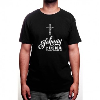 Anniversaire mort Johnny Déjà 2 ans - Tshirt Homme Johnny Tshirt Homme Johnny