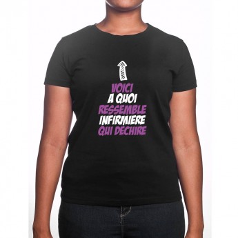 Voici a quoi ressemble une infirmiere qui déchire - Tshirt Femme Infirmière Tshirt femme Infirmière