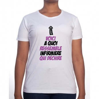 Voici a quoi ressemble une infirmiere qui déchire - Tshirt Femme Infirmière Tshirt femme Infirmière