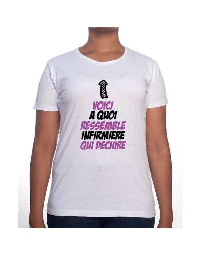 Voici a quoi ressemble une infirmiere qui déchire - Tshirt Femme Infirmière Tshirt femme Infirmière Voici a quoi ressemble une infirmiere qui déchire - Tshirt Femme Infirmière Tshirt femme Infirmière