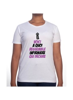 Voici a quoi ressemble une infirmiere qui déchire - Tshirt Femme Infirmière Tshirt femme Infirmière