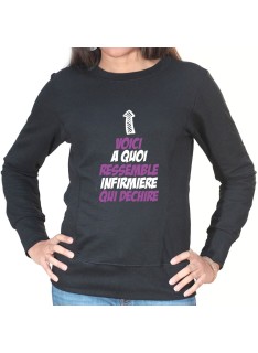 Voici a quoi ressemble une infirmiere qui déchire - Sweat Femme Infirmière Sweat crewneck femme Infirmière