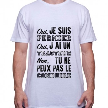 Oui c'est mon tracteur non tu ne peux pas le conduire - Tshirt Homme Agriculteur T-shirt Homme