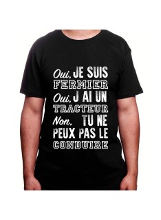 Oui c'est mon tracteur non tu ne peux pas le conduire - Tshirt Homme Agriculteur T-shirt Homme