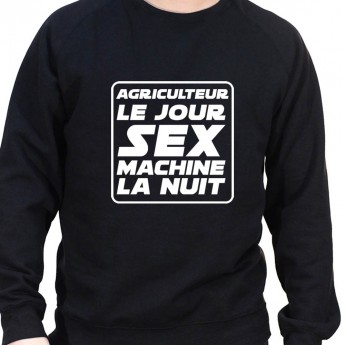 Agriculteur le jour Sex Machine la nuit – Sweat Crewneck Homme Agriculteur Sweat Homme agriculteur