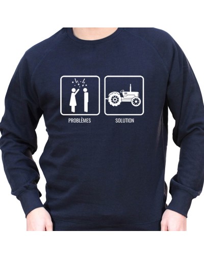 Problem Re?solu - Sweat Crewneck Homme Agriculteur Sweat Homme agriculteur