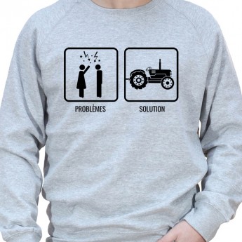 Problem Re?solu - Sweat Crewneck Homme Agriculteur Sweat Homme agriculteur