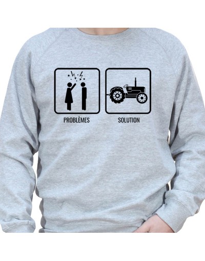 Problem Re?solu - Sweat Crewneck Homme Agriculteur Sweat Homme agriculteur