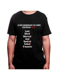 Je ne bois que les jours en I – Tshirt Homme Alcool Tshirt Homme Alcool