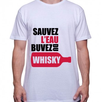 Sauvez l'eau buvez du wisky – Tshirt Homme Alcool Tshirt Homme Alcool