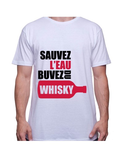 Sauvez l'eau buvez du wisky – Tshirt Homme Alcool Tshirt Homme Alcool